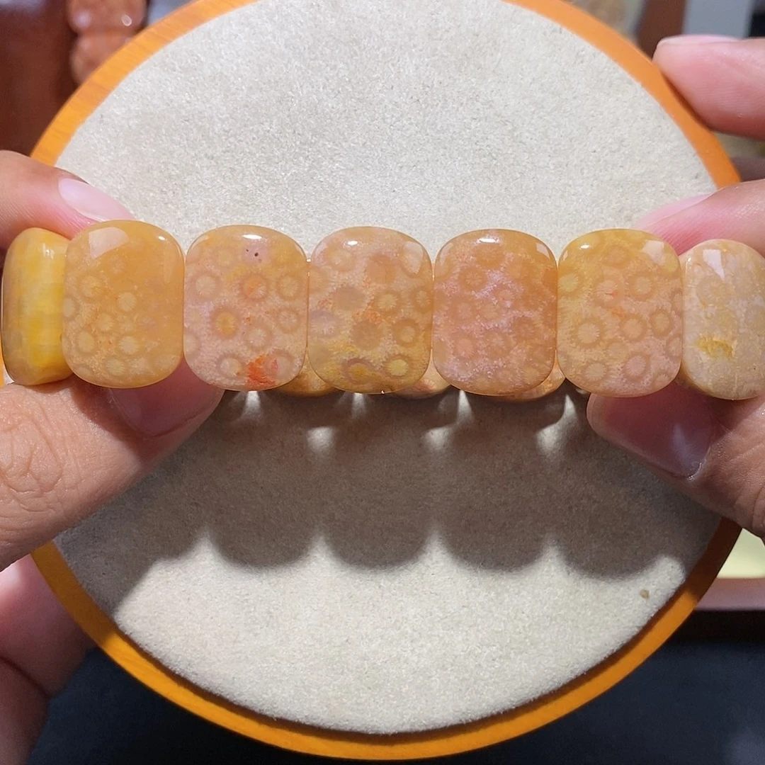 硅化珊瑚（珊瑚玉）手串未镶嵌宇**晨