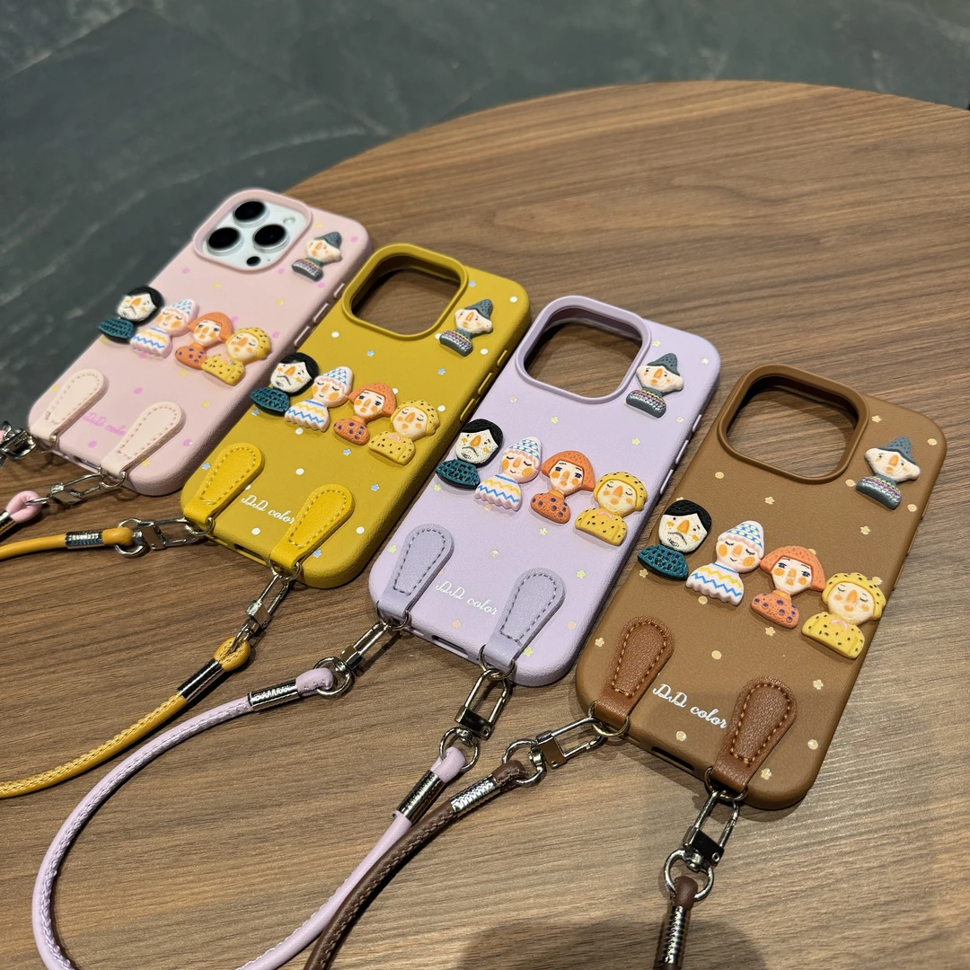 多巴胺公仔适用苹果16/17手机壳iphone15卡通14/13promax可爱女款