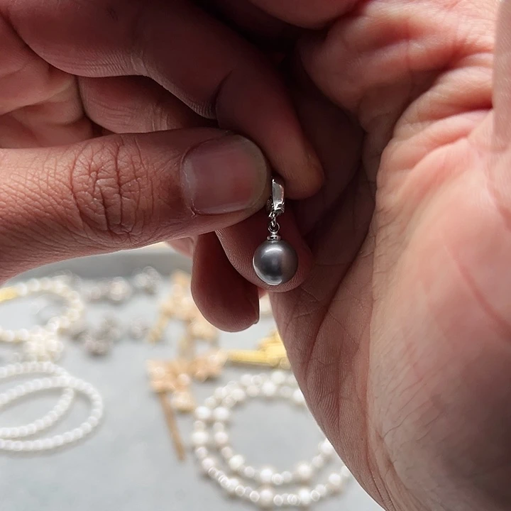 淡水珍珠吊坠(不含链)钛钢