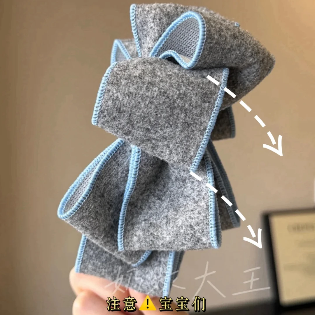 Jennie同款毛呢撞色香蕉夹～软huhu高马尾后脑勺饱满