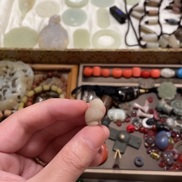 DIY玻璃琉璃白色小鸟珠子