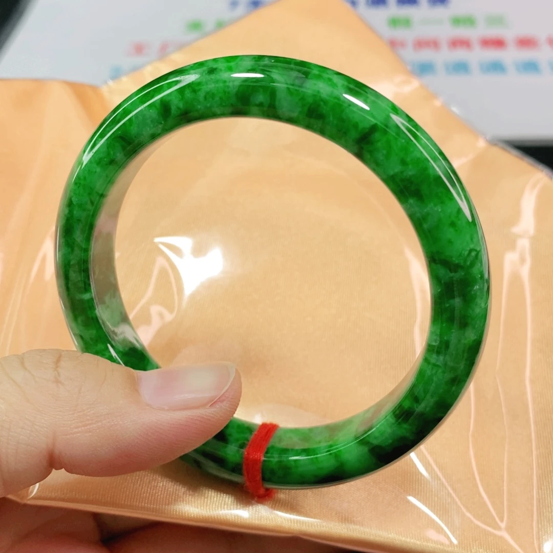 未镶嵌手镯翡翠次*5455圈口高货毕业