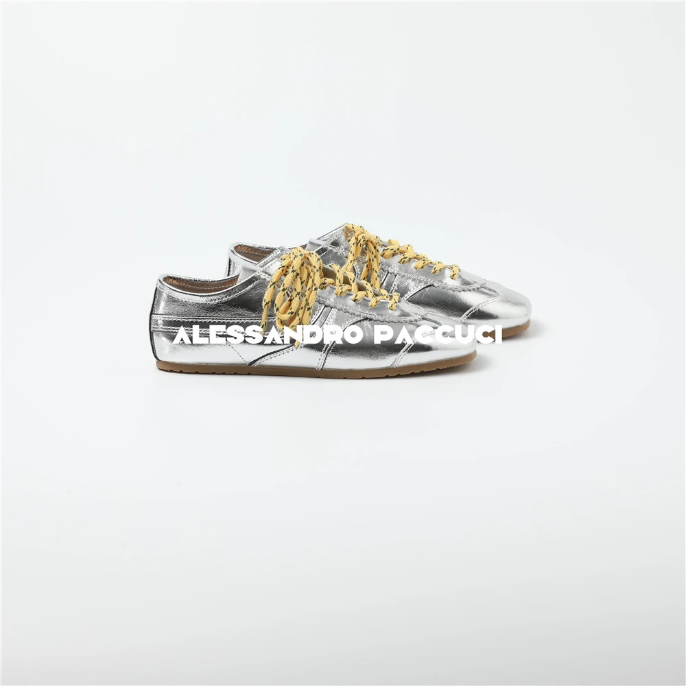 AP洛哥43040XA【方头德训鞋】牛皮系带多色时尚复古拼色平底休闲鞋