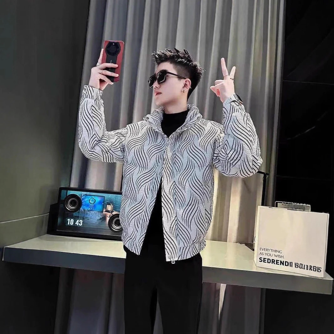 立体贴袋爆款棉服男士外套2025秋冬新款立领男装棉袄冬季男款夹克