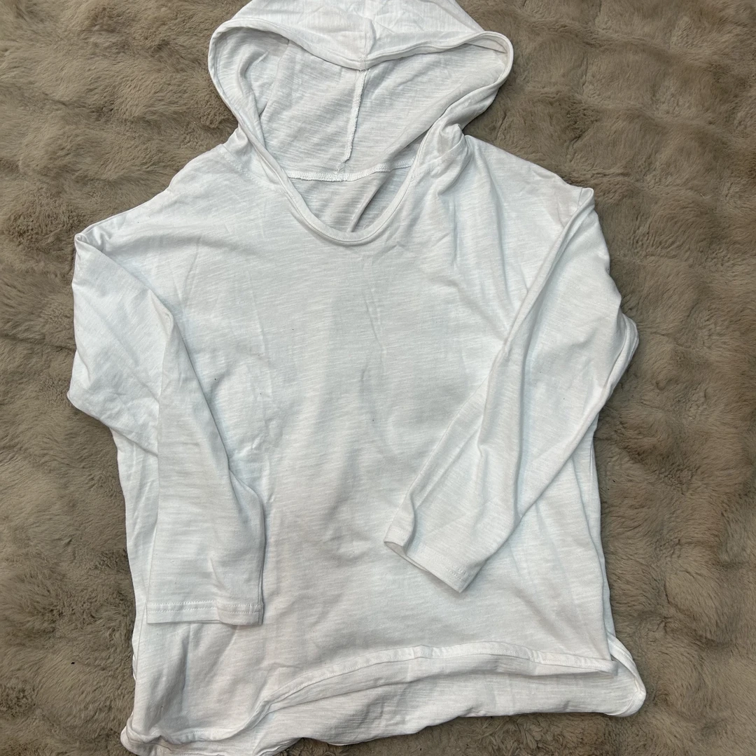 女长袖极简风宽松型春夏款打底衫户外连帽衫纯色打底带帽卫衣女