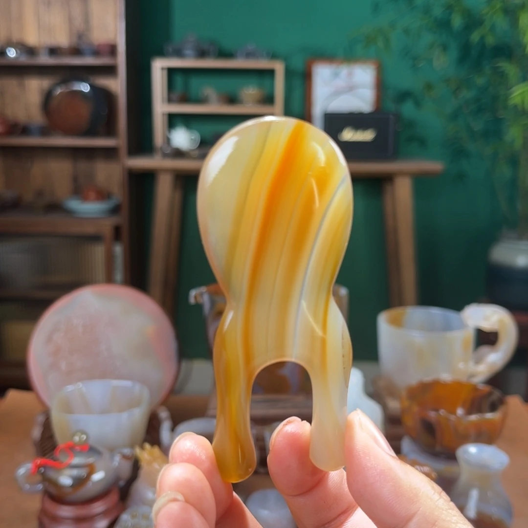 玛瑙/玉髓未镶嵌鼻刮