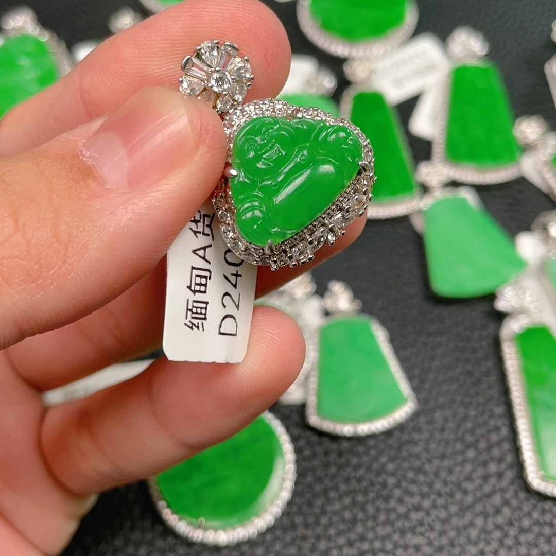 【闪购商品】翡翠吊坠(不含链)银S925镶嵌