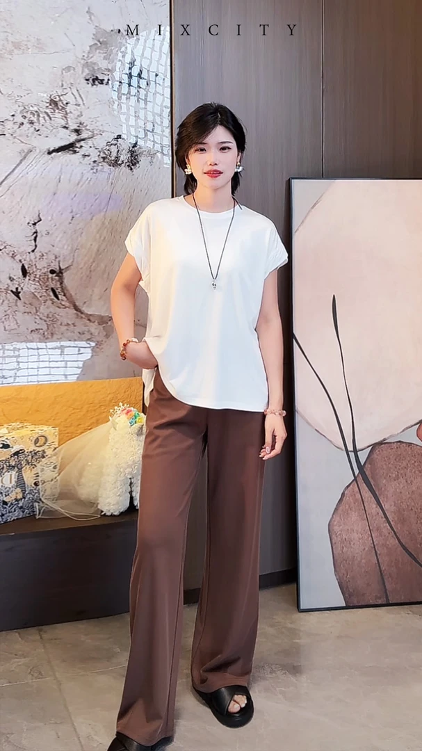 【亚楠本楠】垂垂裤◆全湿印铜氨丝高密双股莫代尔休闲裤7699