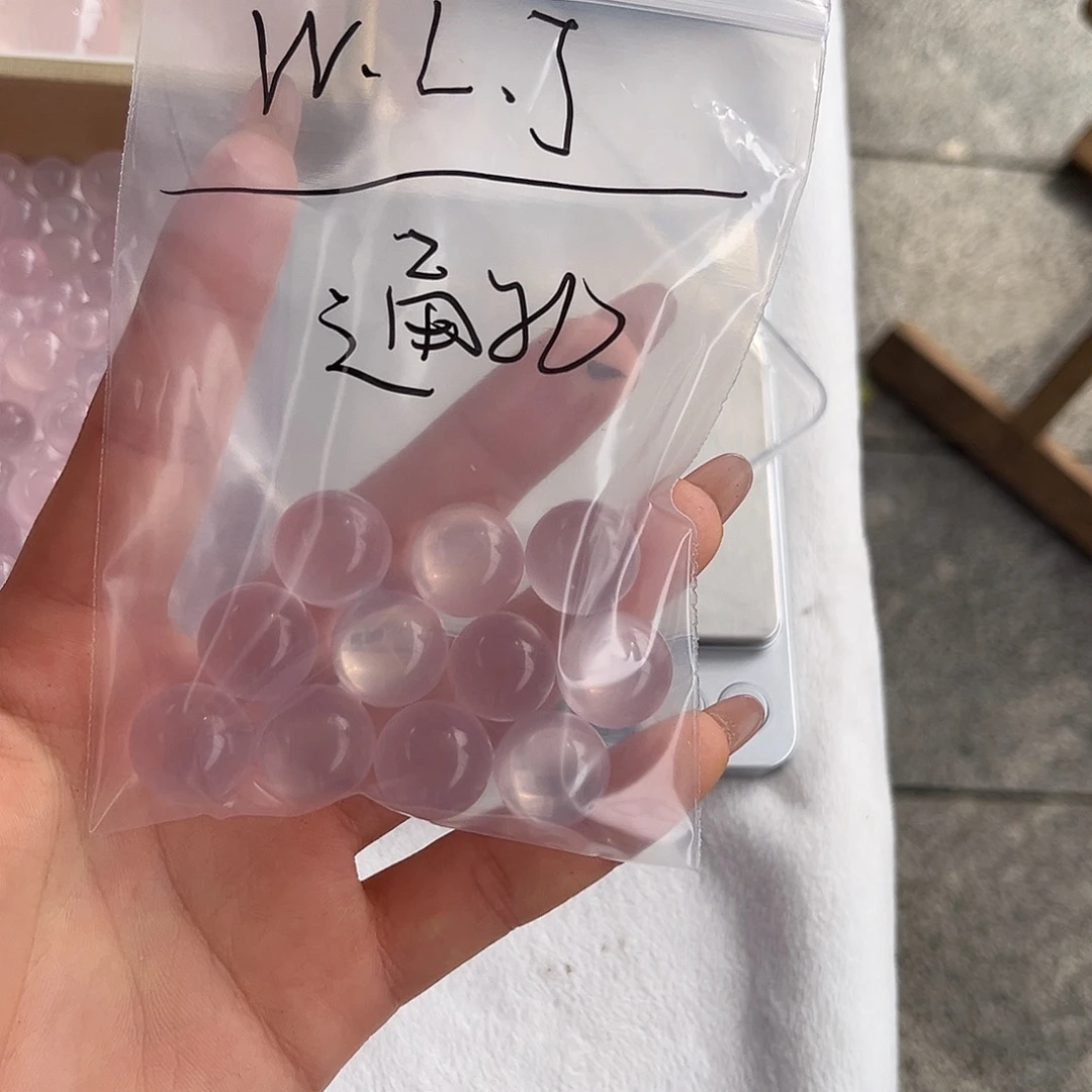 W***J水晶未镶嵌手串天然粉水单珠
