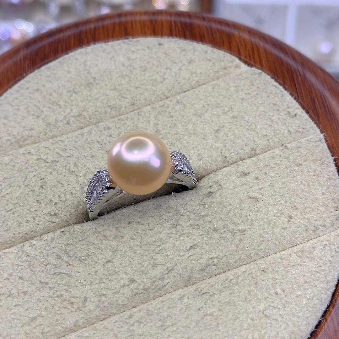 淡水珍珠戒指合金