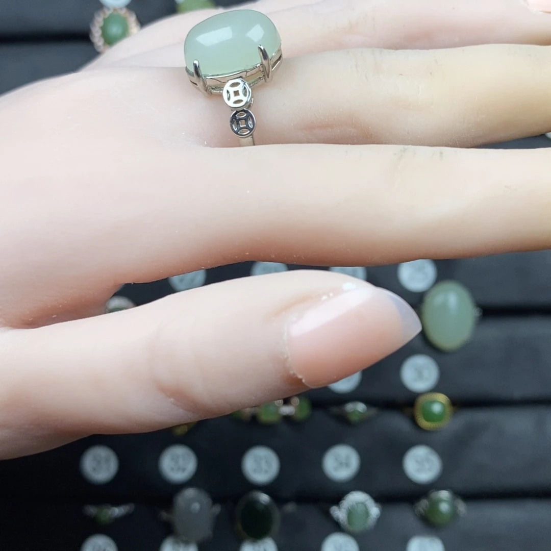 和田玉（白玉）戒指合金