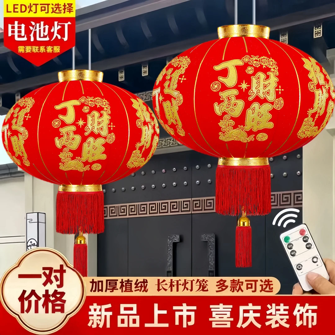 大红灯笼春节新年灯笼装饰乔迁中国风过年户外灯笼大门口一对