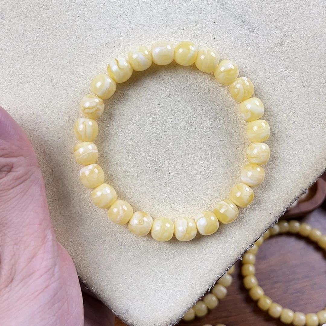 未镶嵌蜜蜡手串蜜蜡手串9mm*8.5mm