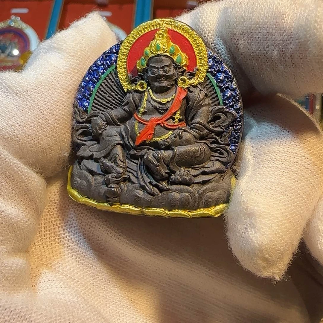 泥塑黄财神擦擦唐卡