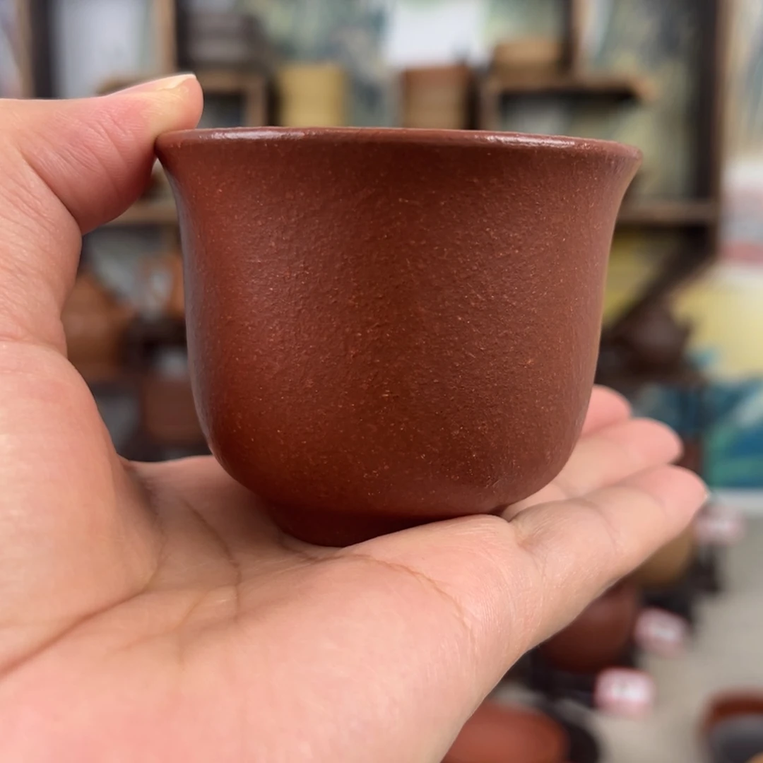 紫砂茶杯拙器甄选，纯原本矿。