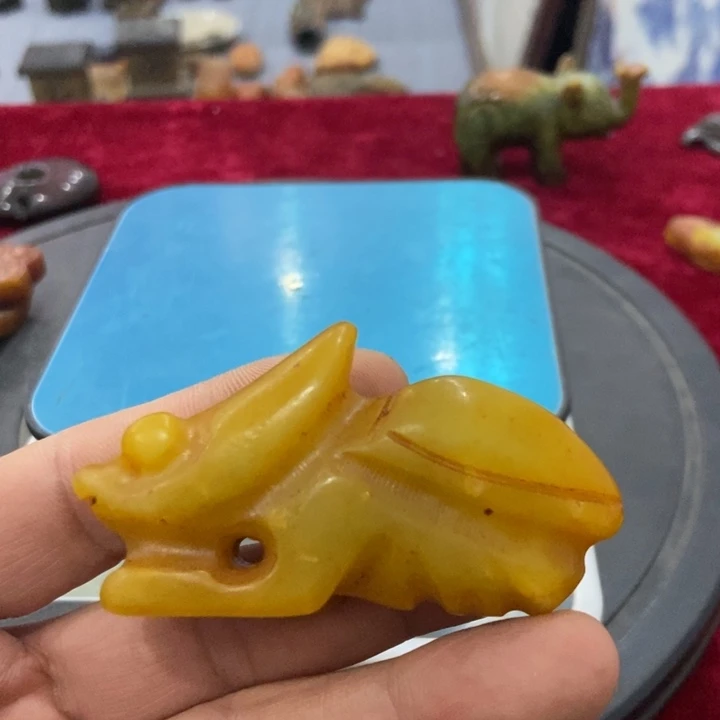 白玉菩提吊坠摆件