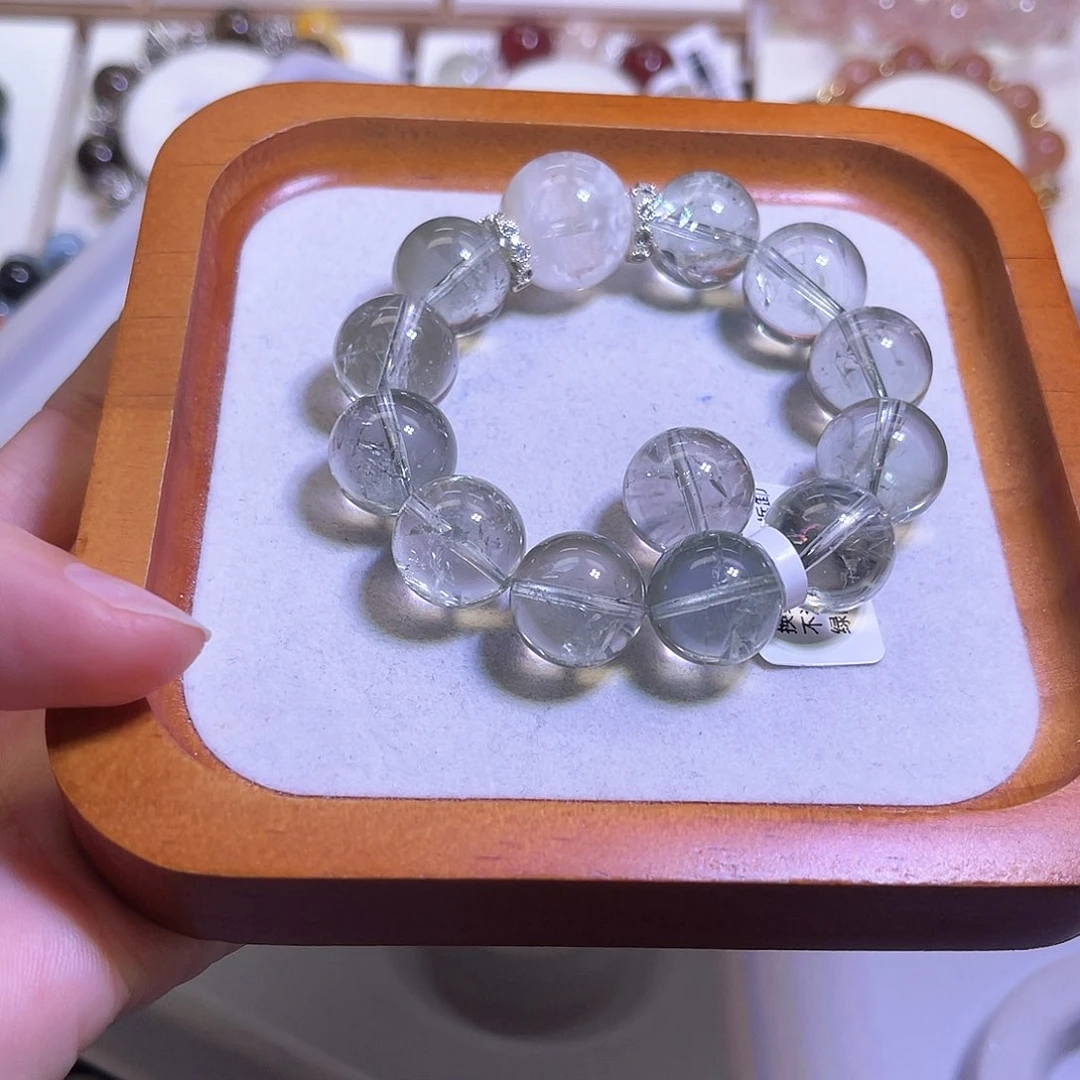 ****芽水晶手链未镶嵌Y绿啊塞DIY15+17.8