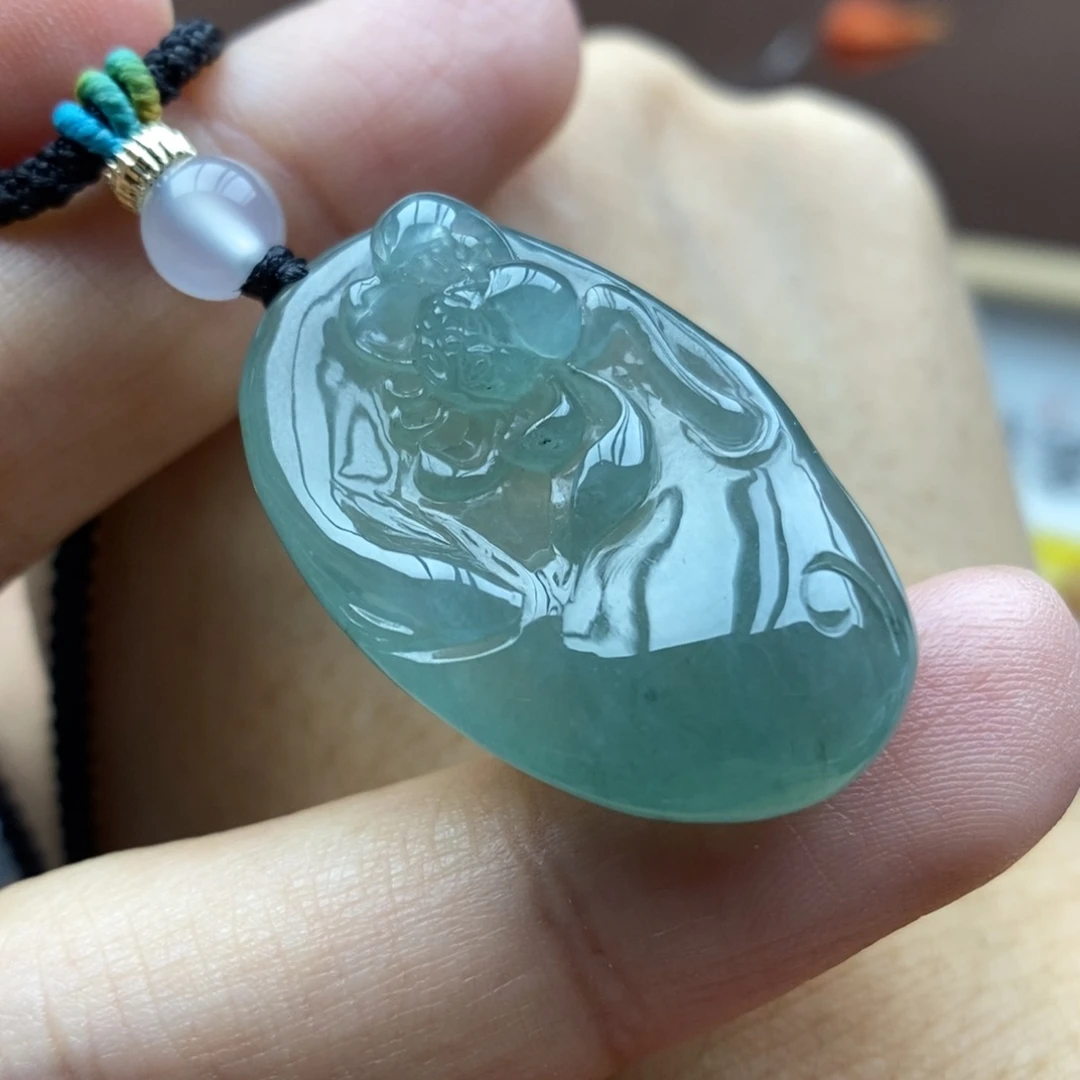 【闪购商品】颈饰未镶嵌翡翠41莲花鱼