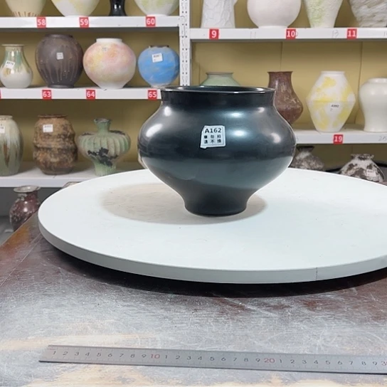 瓶陶瓷花瓶摆件摆件。高19口15。162