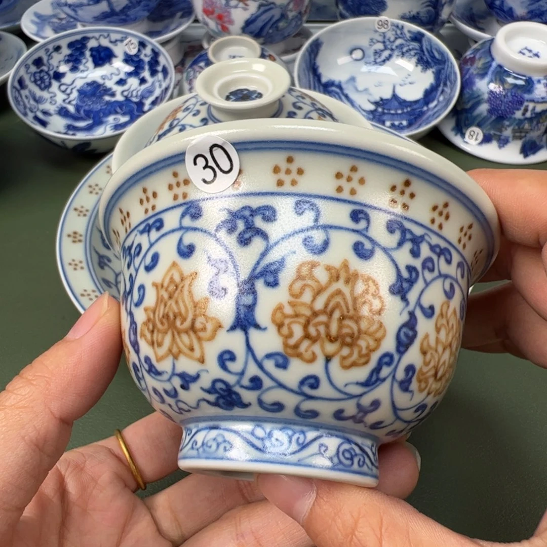 陶瓷景德镇纯手工纯手绘茶具木木30