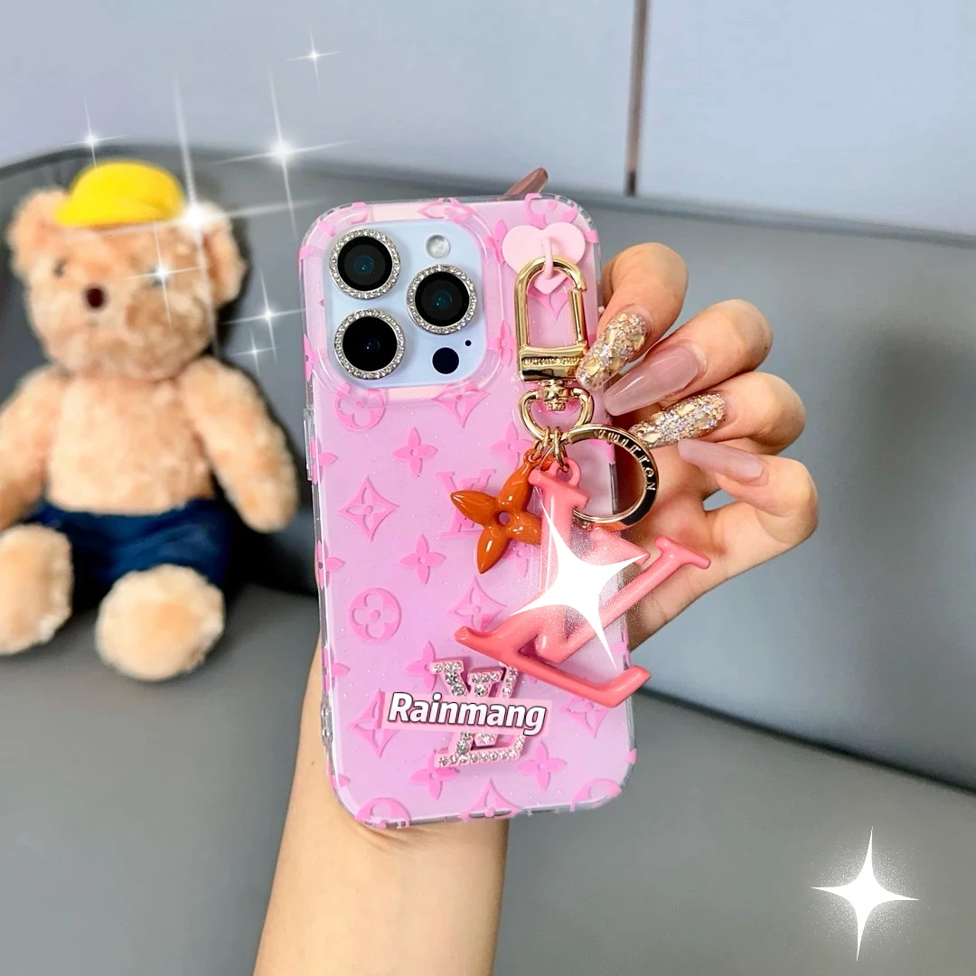 【鸳鸯粉】时尚大牌适用iPhone17ProMax苹果15磁吸支架手机壳14 13