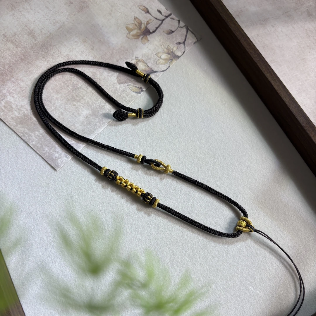 纯手工时尚男女挂脖古风编绳吊坠八宝女士玉坠专用坠配绳-BG-102