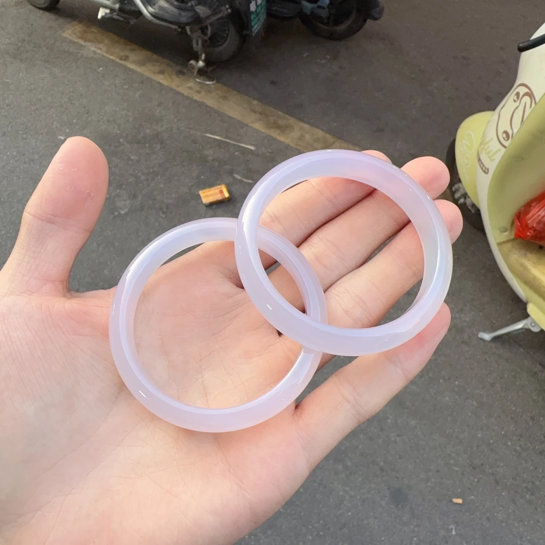 天然玉髓紫罗兰款正圈手镯多样性拍一发一qj