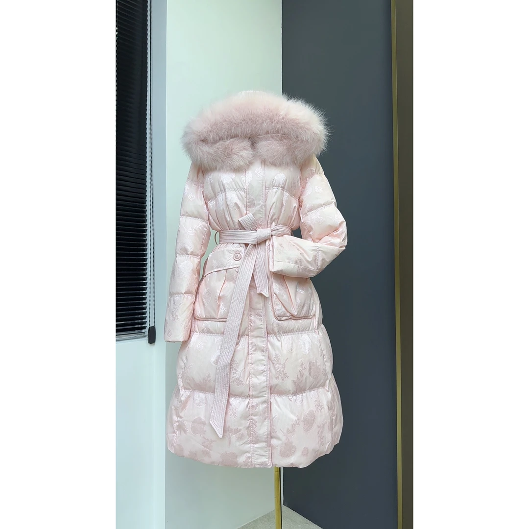 品牌原单MC&ME高端高奢蓬松保暖鸭绒羽绒服-粉色-8680