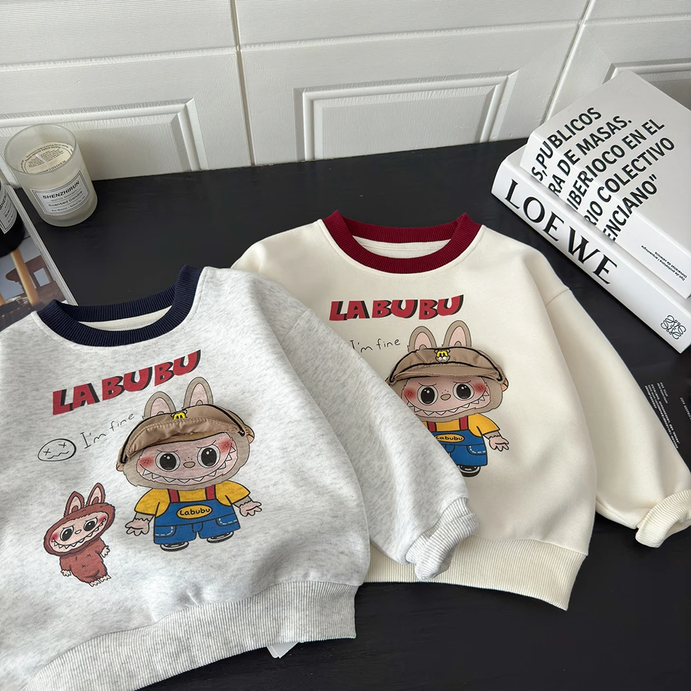 秋季男女儿童立体卡通长袖卫衣百搭时尚秋冬韩版春秋男童