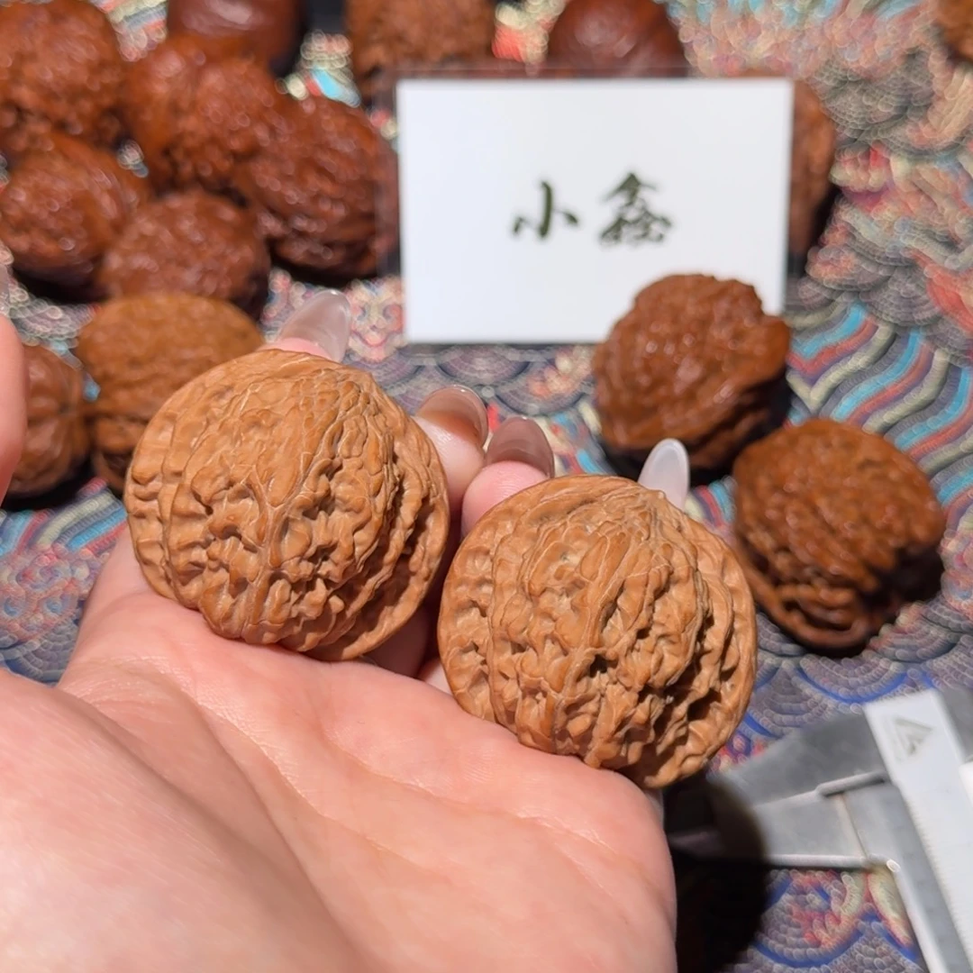把件核桃472号42蓟县山地磨盘狮子头文玩核桃