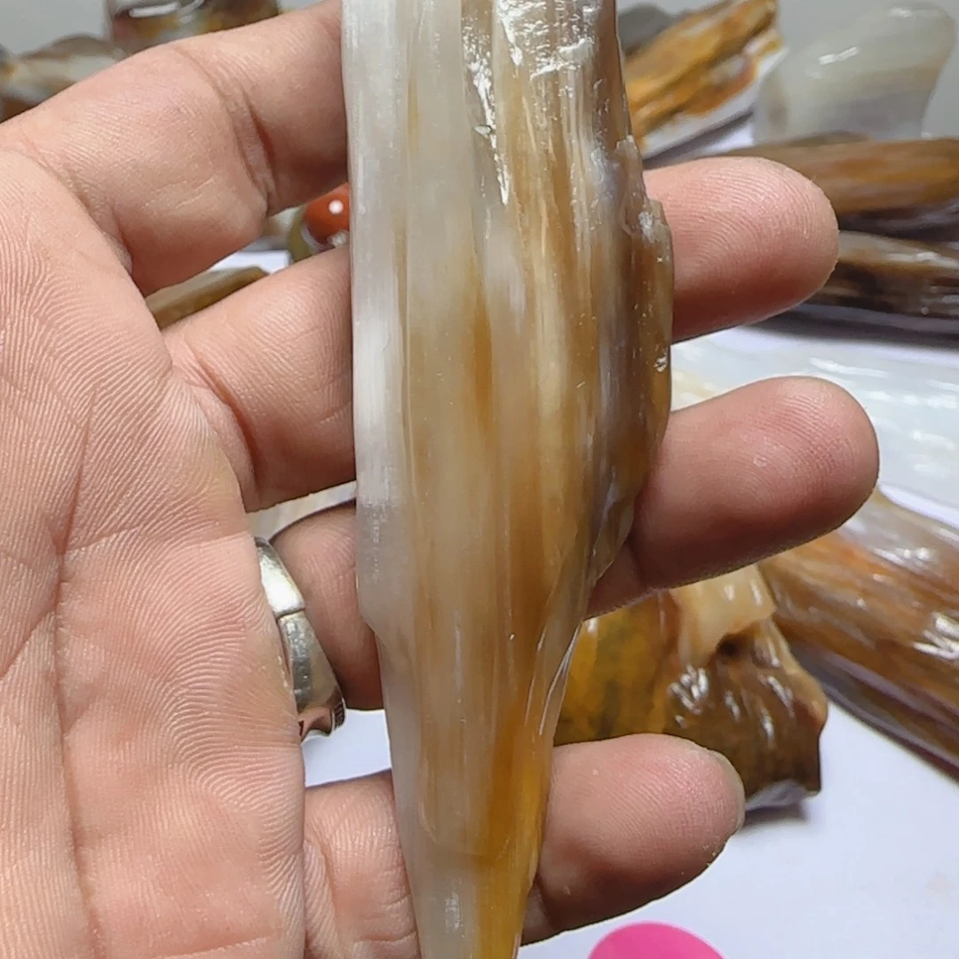硅化玉未镶嵌手把