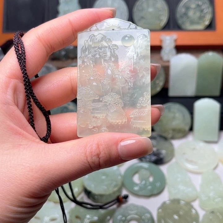 岫玉吊坠(赠链)未镶嵌I****u