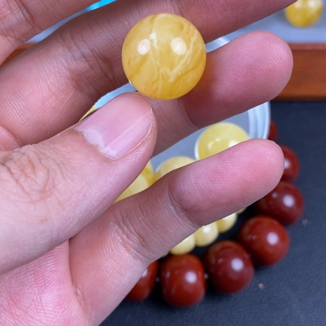 琥珀未镶嵌裸石虎皮微瑕59