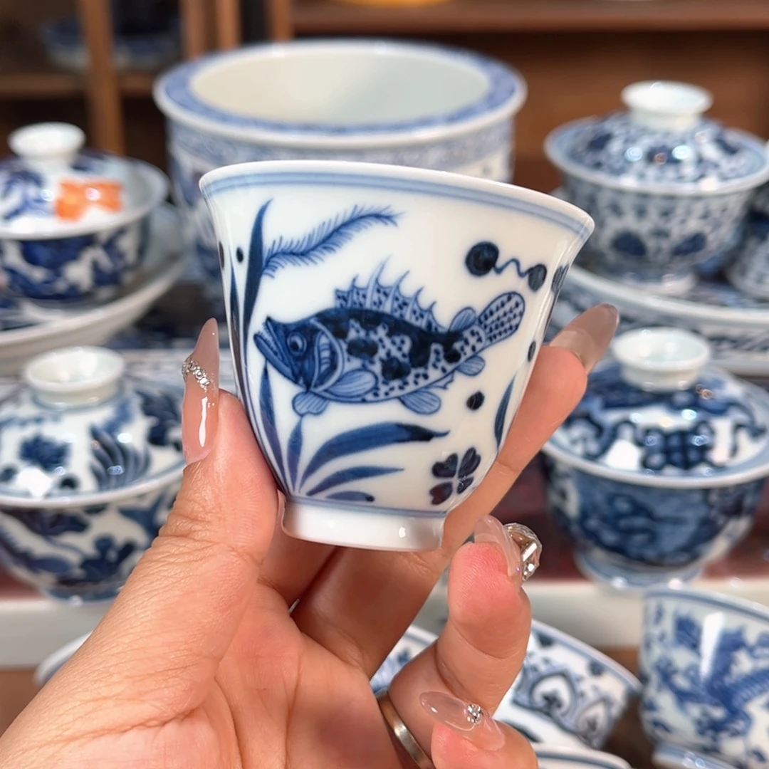 K*n景德镇手工手绘茶器杯子