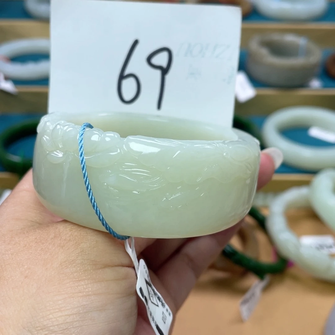 未镶嵌手镯和田玉圈口55