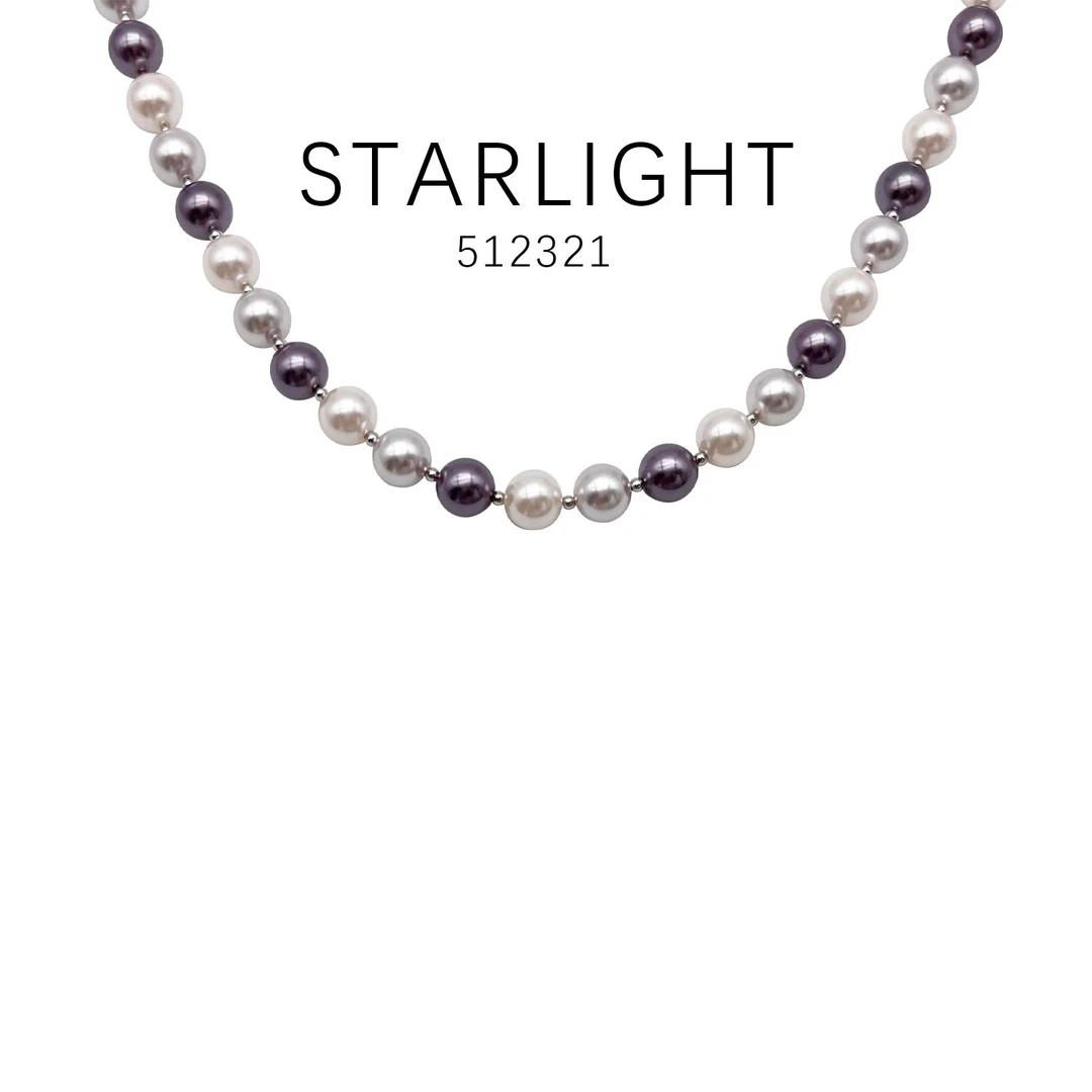 铜合金项链 项链 时尚百搭简约珠珠项链-512321（8mm）