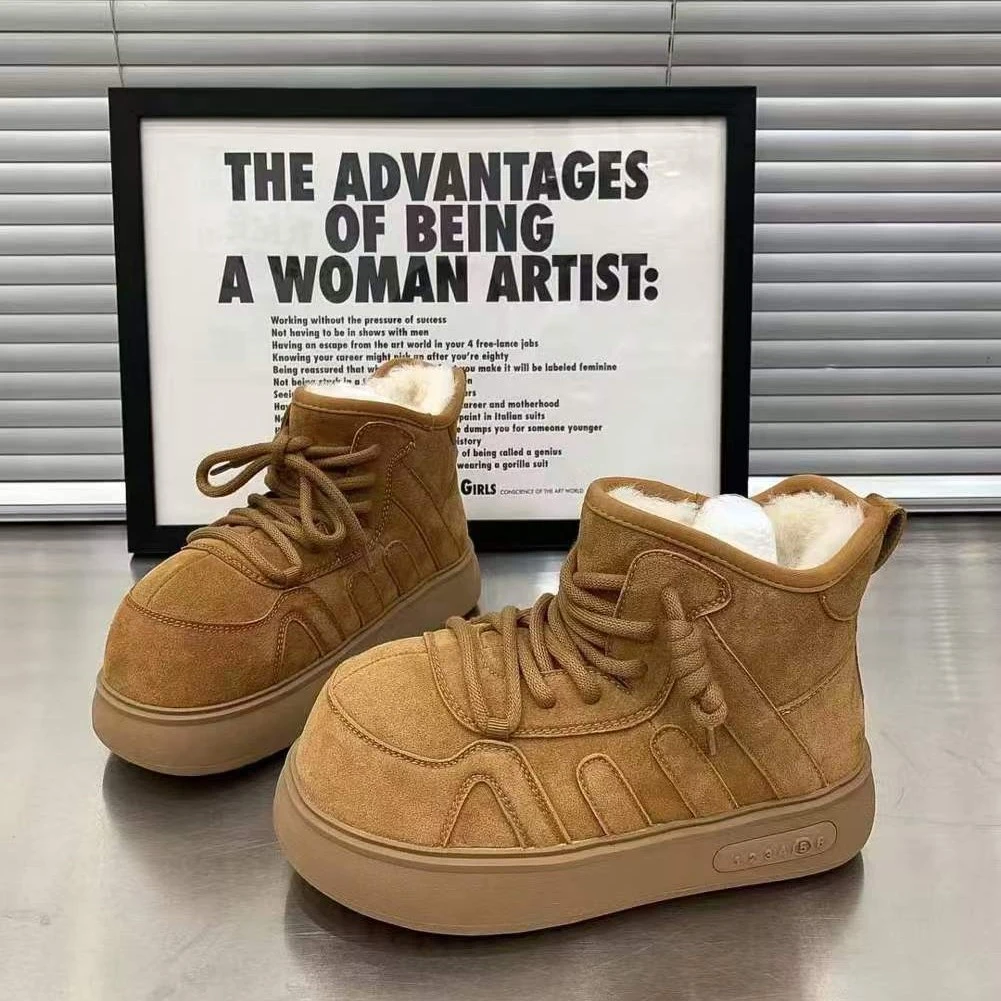 【十六号】广州版丑萌卡皮巴拉系带雪地棉冬季雪地靴大棉鞋2902-11