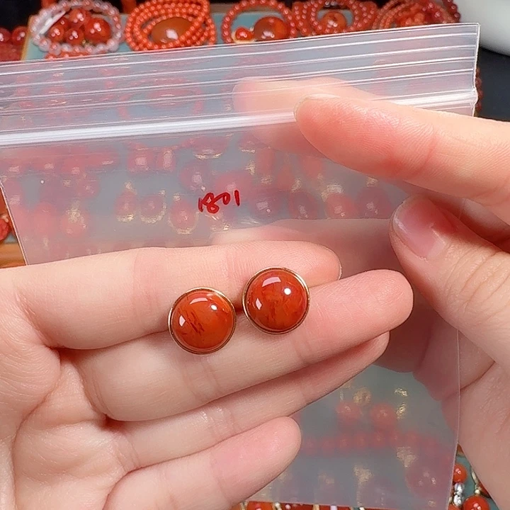 南红玛瑙银S925镶嵌戒指