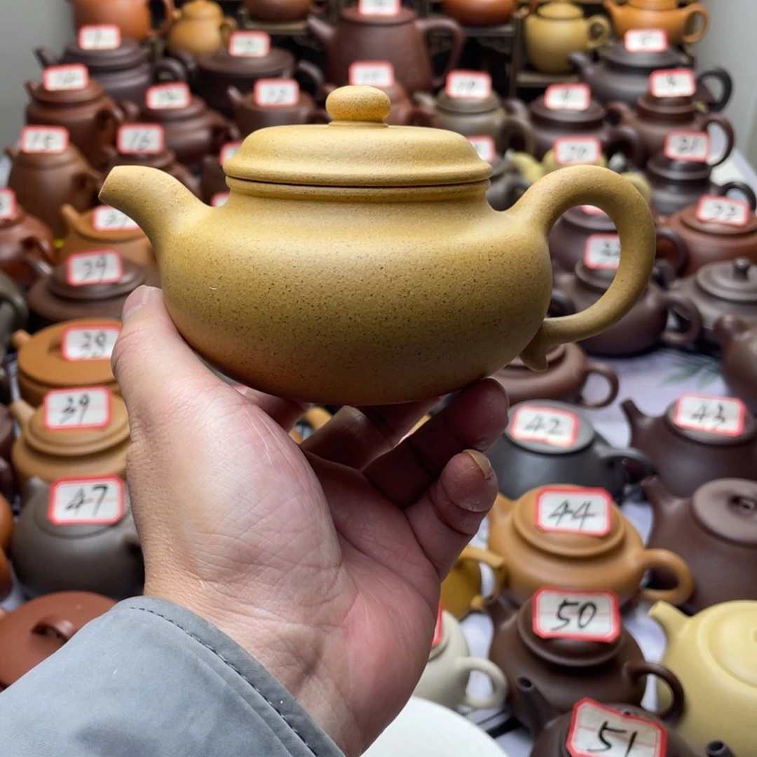 紫砂茶壶宜兴紫砂半手工