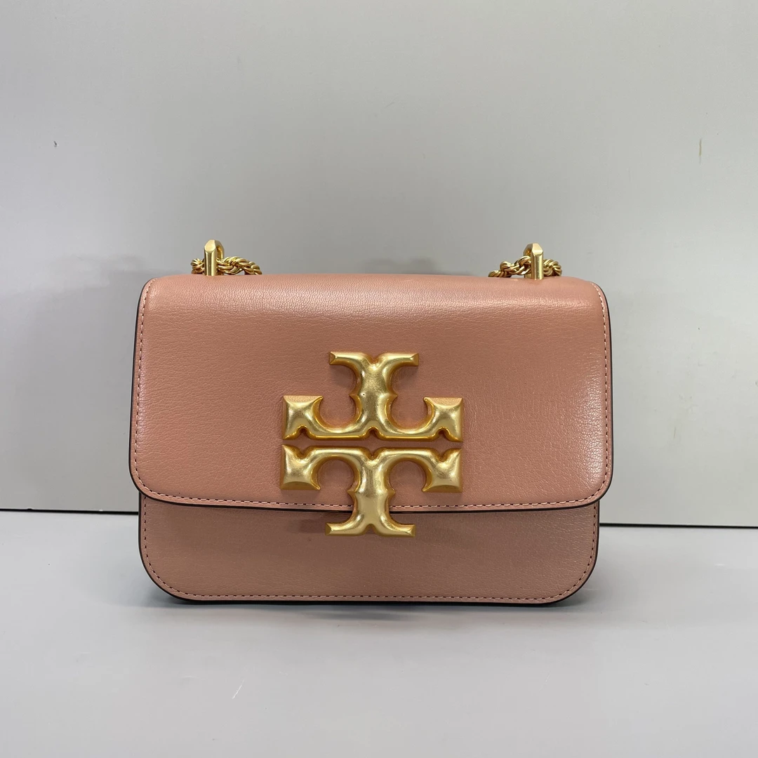 95新 TORY BURCH/汤丽柏琦 小林/粉色金砖链条包19*13*6cmB032819