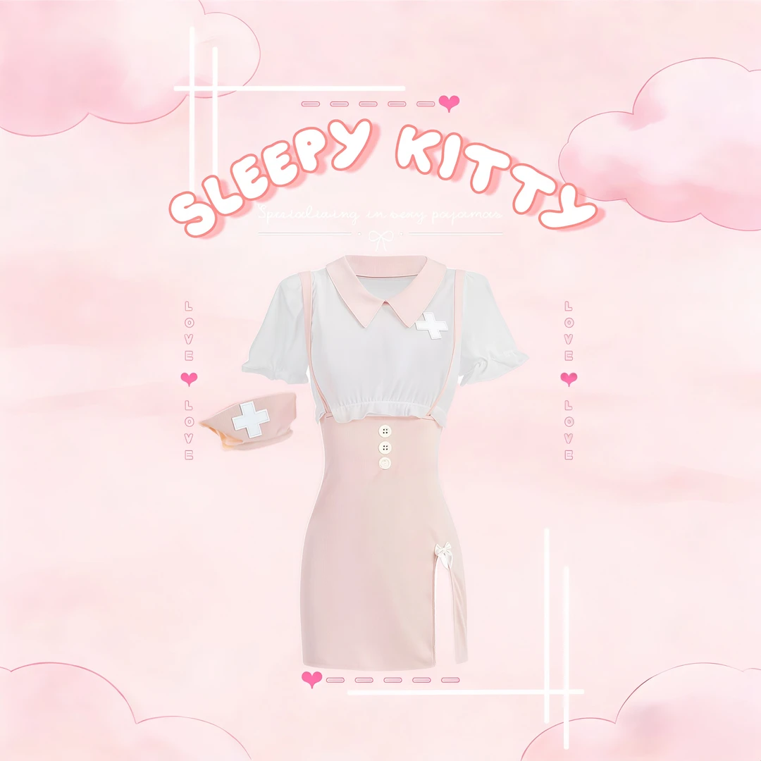 均码粉红四季女睡衣/睡裙