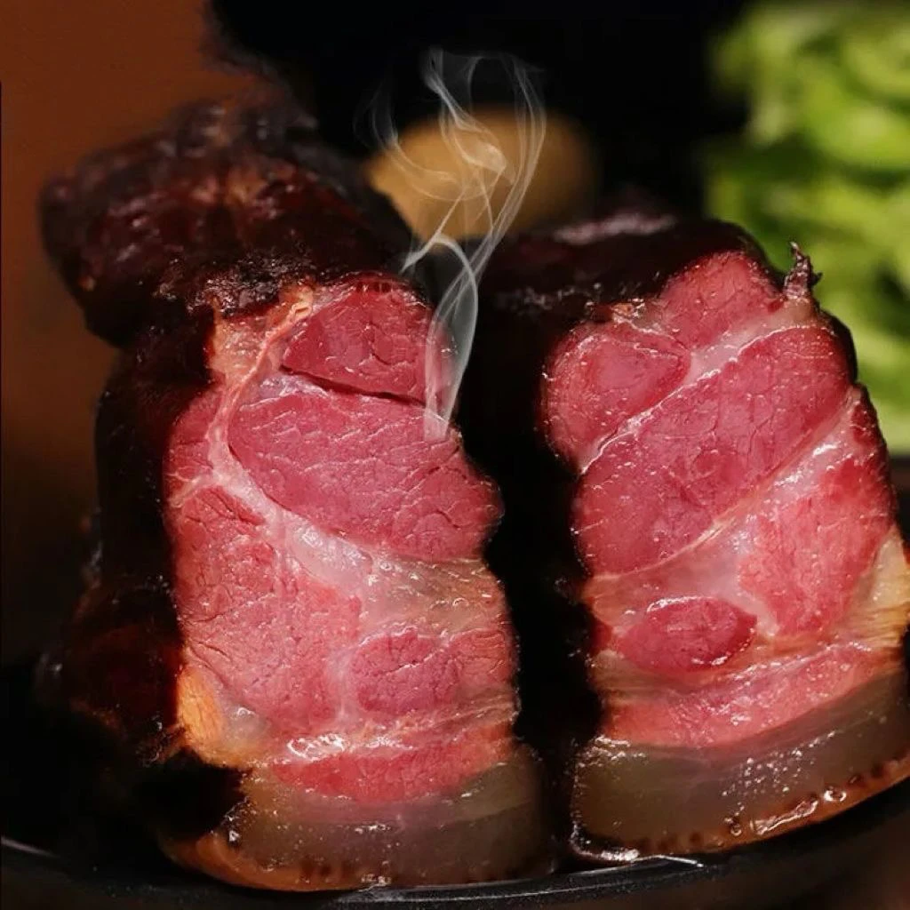 【腊前腿肉】直播农村柴火烟熏腊肉前夹肉前腿腊肉带骨前腿