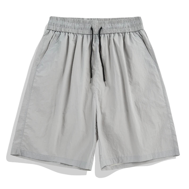 2025夏季新款轻薄速干男士裤子纯色百搭潮流宽松休闲运动五分裤