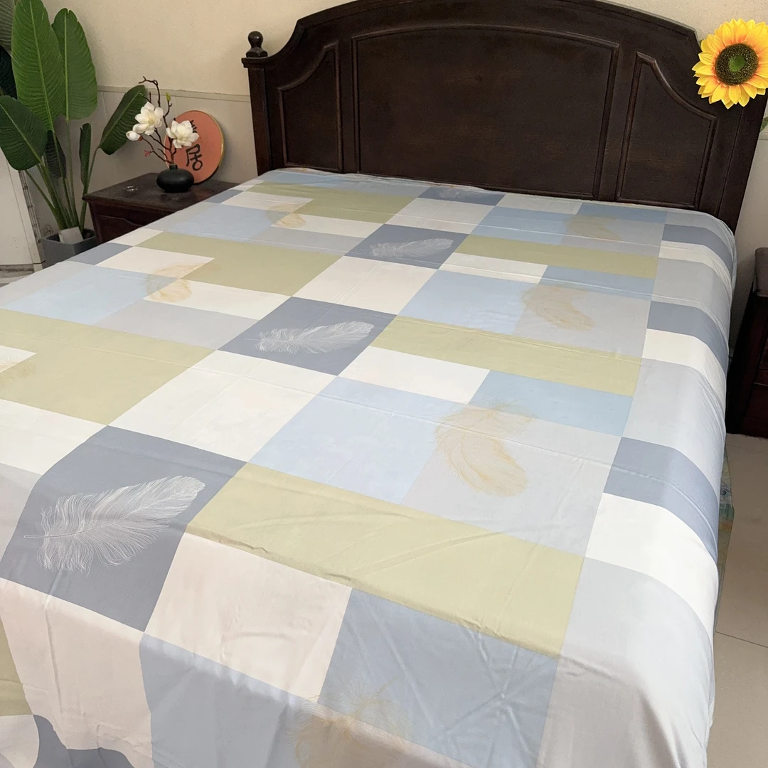 人造棉高支高密大尺寸棉绸薄款床单