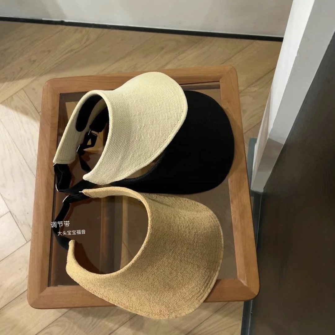 韩国egg同款空顶防晒帽遮阳纯色日系太阳帽女潮ins百搭可调节帽子