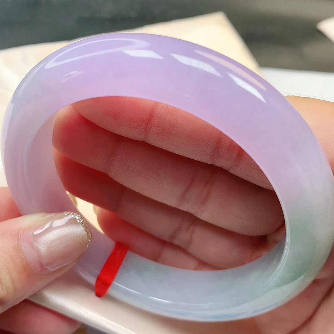 未镶嵌手镯翡翠缅甸纯天然A货翡翠浓郁紫罗兰春带彩推荐134号