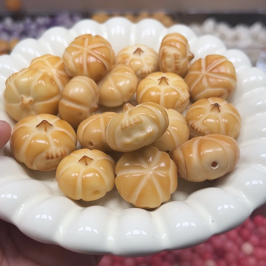 菩提根/象牙果手串3颗炭烧南瓜多妹