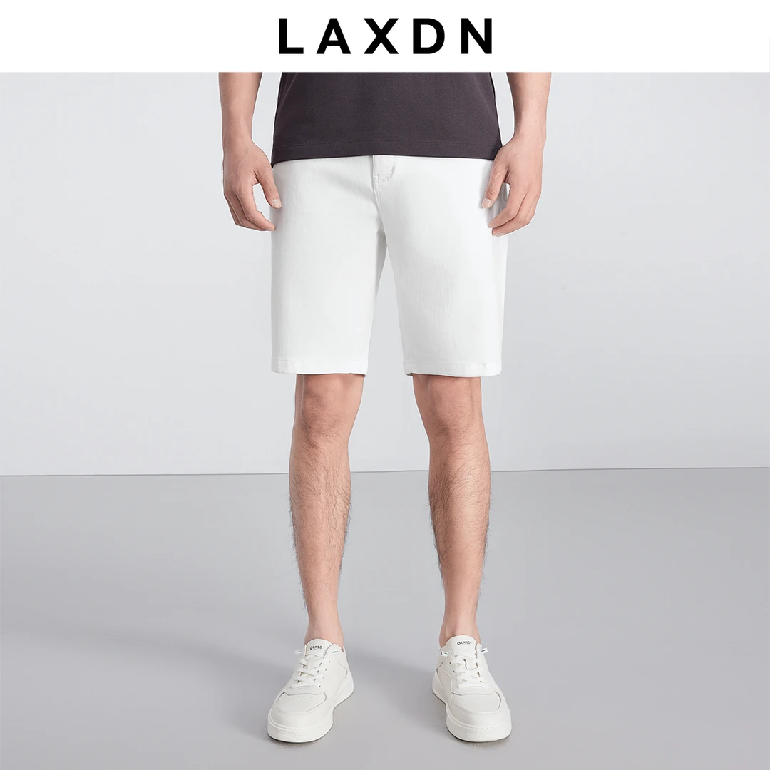 【防水拒油•舒适有型】莱克斯顿男士夏季时尚简约运动白色休闲短裤