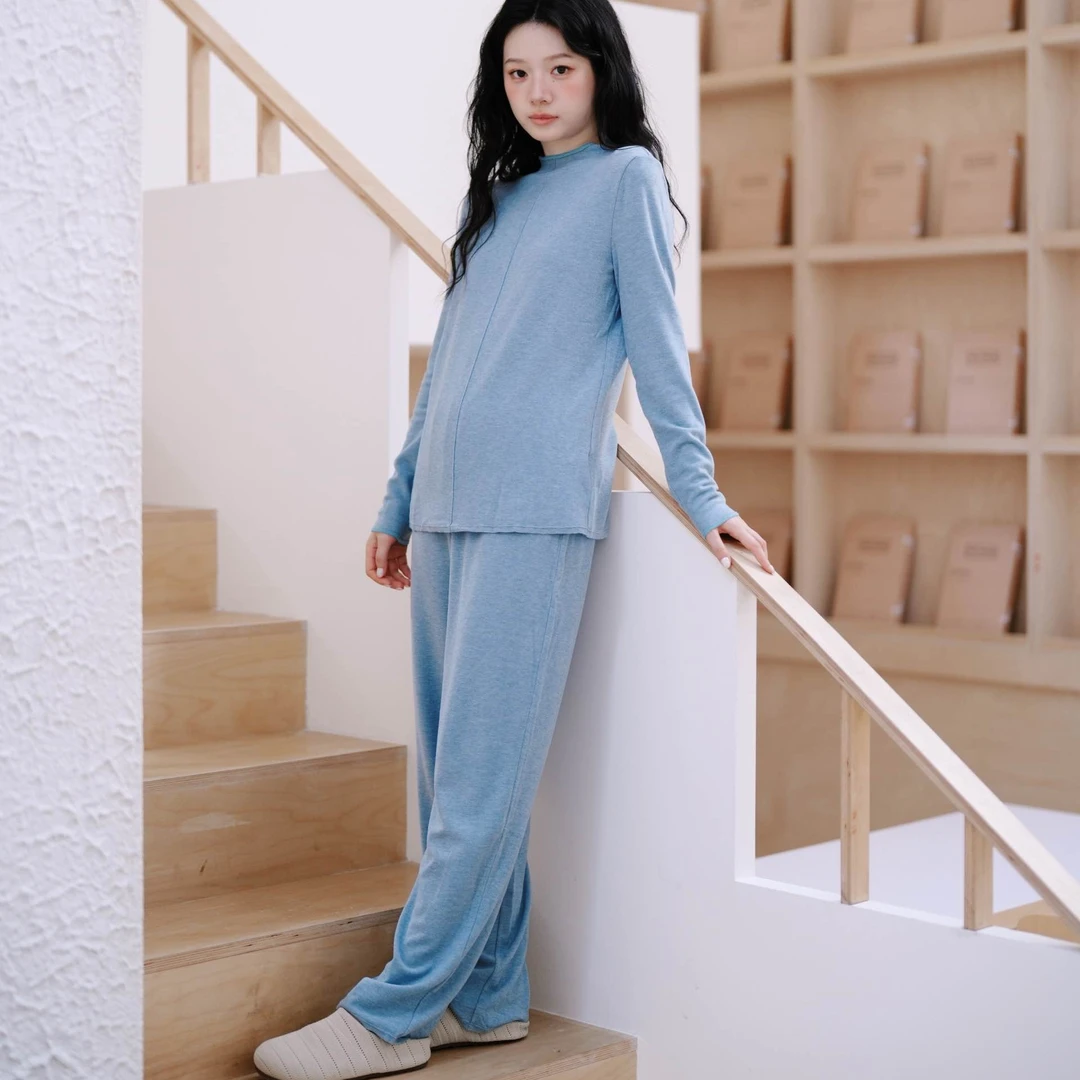 【蟲子姐姐专属】朵朵可可 252-008 秋冬针织德绒高领睡眠家居服