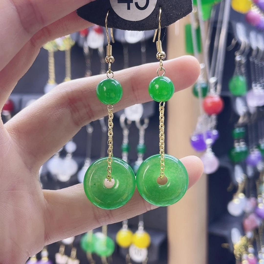 玛瑙/玉髓未镶嵌耳坠